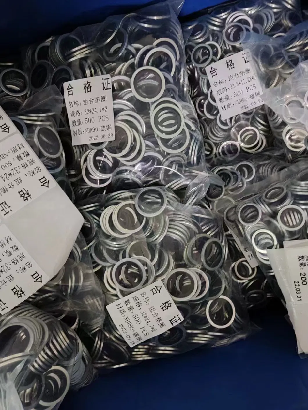 Αυτοκεντρικό 304 ανοξείδωτου χάλυβα Dowty Seal Gasket NBR Rubber Bonded Seal Washer 4