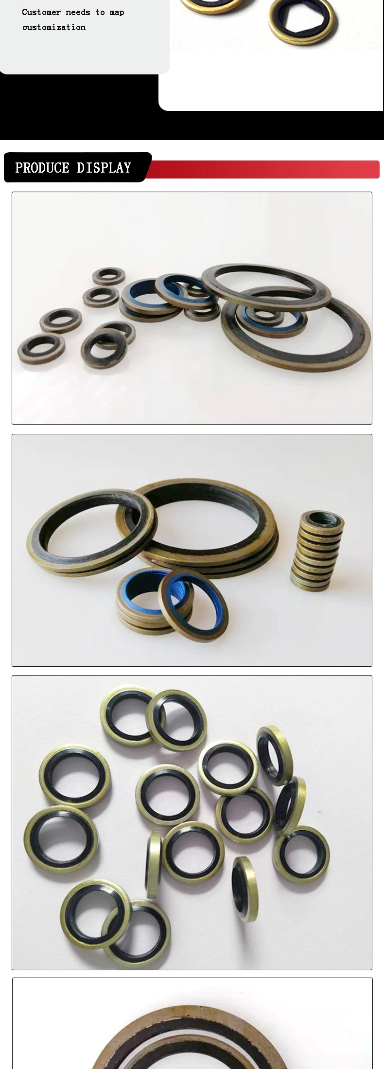 OEM Seal M12 Carbon Steel Nitrile Rubber Gasket Bonded Sealing Washers (Συμπληρωματικά πλυντήρια σφραγίσματος) 2