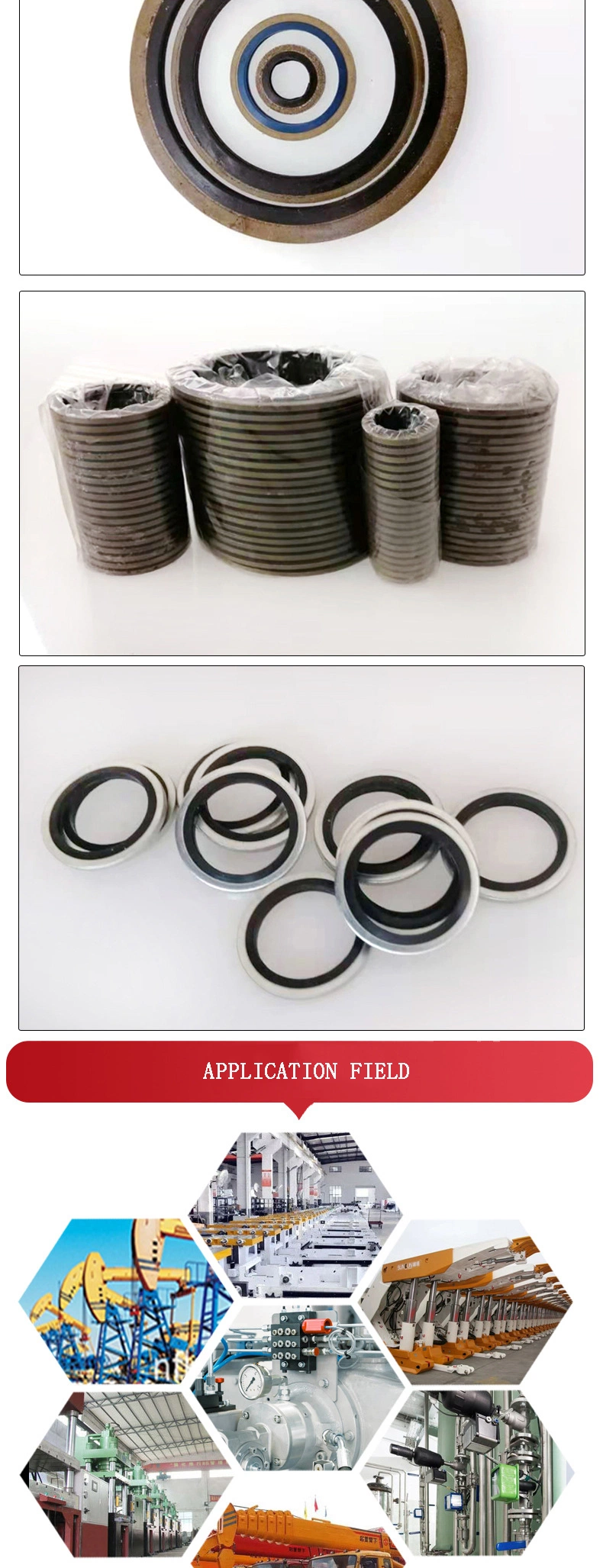 OEM Seal M12 Carbon Steel Nitrile Rubber Gasket Bonded Sealing Washers (Συμπληρωματικά πλυντήρια σφραγίσματος) 3